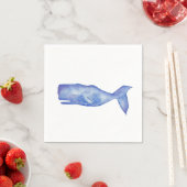 Watercolor walvis cocktail servetten (Insitu)