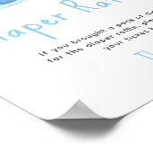 Watercolor walvis - Luierloterij spel Poster (Hoek)