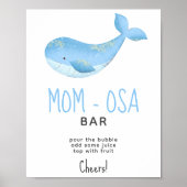 Watercolor walvis - mama-osa bar poster (Voorkant)