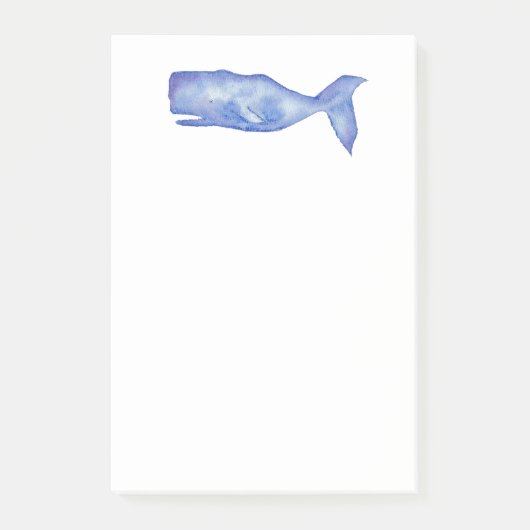 Watercolor Walvis Post-it® Notes (Voorkant)