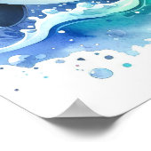 Watercolor Walvis Poster (Hoek)