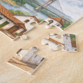 Watercolor Wanderlust Travel Collage Legpuzzel (Zijkant)