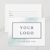 Watercolor Wash | Blauwe cadeaubon (Voorkant / Achterkant)