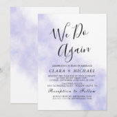 Watercolor Wash | Blauwe "We Do Again" Erenewing v Kaart (Voorkant / Achterkant)