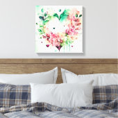 Watercolor Wash Heart # 3 Canvas Afdruk (Insitu (Slaapkamer))