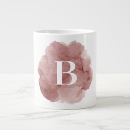 Watercolor Wash Monogram Personalized Initial Arti Grote Koffiekop