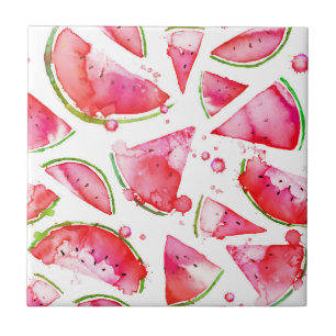 Watercolor Watermeloen 1 Tegeltje
