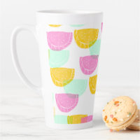 Watercolor Watermeloen Roze Groen Geel Patroon