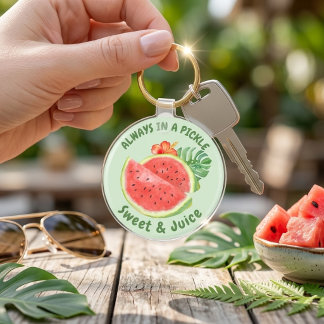 Watercolor Watermelon Tropical Floral Cute Summer  Sleutelhanger