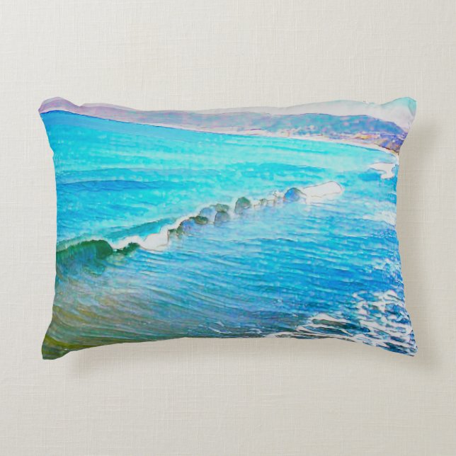 Watercolor Waves  Accent Kussen (Voorkant)
