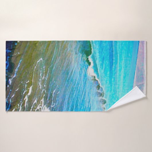 Watercolor Waves Badhanddoek (Badhanddoek)