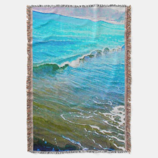 Watercolor Waves  Deken (Voorkant Verticaal)