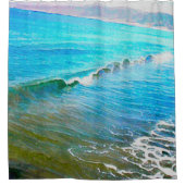 Watercolor Waves  Douchegordijn (Voorkant)