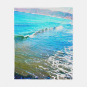 Watercolor Waves  Fleece Deken (Voorkant)