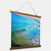 Watercolor Waves  Hangend Wandkleed (Gebogen)