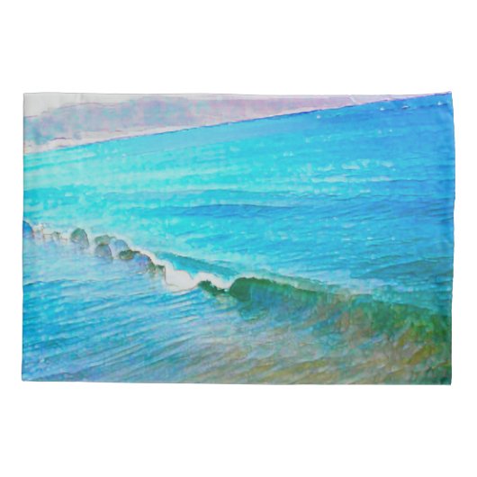 Watercolor Waves  Kussensloop (Achterkant)