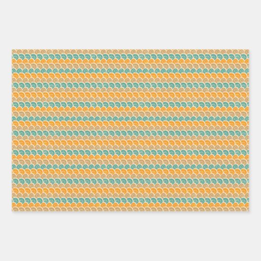 Watercolor Waves Pattern Inpakpapier Vel (Voorkant 3)