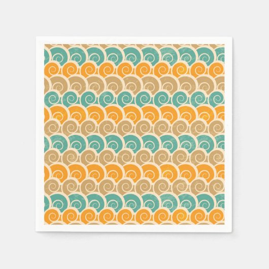 Watercolor Waves Pattern Servet (Voorkant)