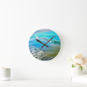 Watercolor Waves  Ronde Klok (Huis)