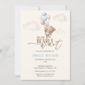 Watercolor We Can Bearly Wait Baby Boy Shower Kaart (Voorkant)