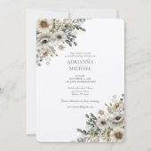 Watercolor Wedding Flowers Kaart (Voorkant)