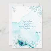 Watercolor Wedding Invitation  Kaart (Achterkant)