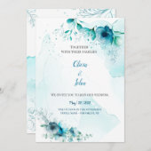 Watercolor Wedding Invitation  Kaart (Voorkant / Achterkant)
