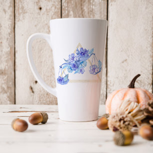 Watercolor Weegschaal Astrologie Sterrenbeeld   Mo Latte Mok