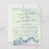 Watercolor Weekend in de Bergen Bachelorette Kaart (Voorkant)