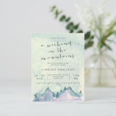 Watercolor Weekend in de Bergen Bachelorette Kaart (Staand voorkant)