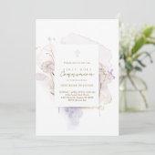 watercolor weide bloemen Eerste Heilige Communie Kaart (Staand voorkant)