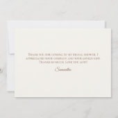 Watercolor Weide Bruidsboeket Bruiloft Bedankkaart (Achterkant)