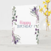 Watercolor Weide Verjaardag Kaart (Gele Bloem)