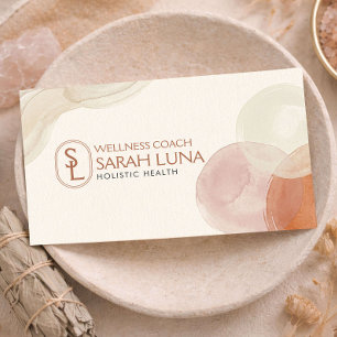 Watercolor Wellness Coach Holistische Gezondheid Visitekaartje