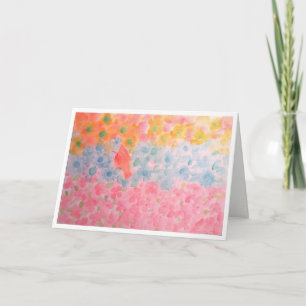 Watercolor wenskaart. kaart