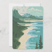 Watercolor West Coast Bruiloft Kaart (Voorkant)