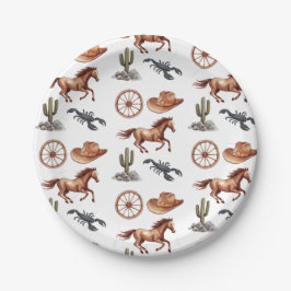 Watercolor Western Kid Art Papieren Bordje