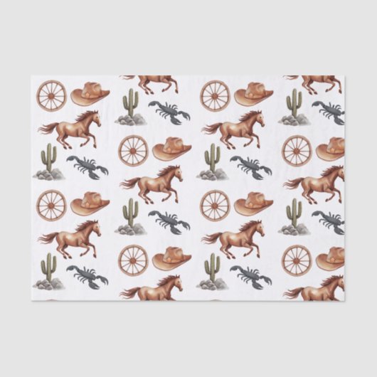 Watercolor Western Kid Art Tissuepapier (Voorkant)