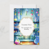 Watercolor Wetenschap Magie Wetenschapper Verjaard Bedankkaart (Voorkant)