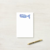 Watercolor Whale Post-it® Notes (Op bureau)