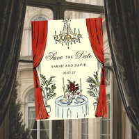 Watercolor Whimsical Glamour Save the Date Uitnodi
