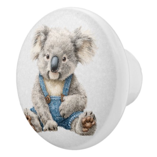 Watercolor Whimsical Personalized Koala Bear Keramische Knop (Rechts)