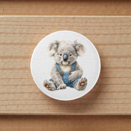Watercolor Whimsical Personalized Koala Bear Keramische Knop