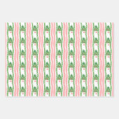 Watercolor Whimsical Plaid Christmas Trees Inpakpapier Vel (Voorkant 2)