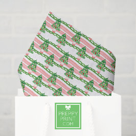 Watercolor Whimsical Striped Christmas Trees Tissuepapier