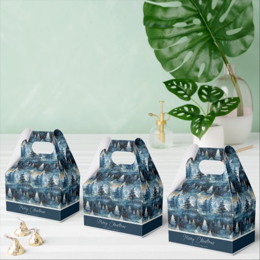 Watercolor Whimsical Winter Wonderland Christmas Bedankdoosjes (Meervoudige)