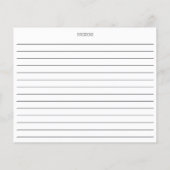 Watercolor Whisk Double-Sided Recipe Card (Achterkant)