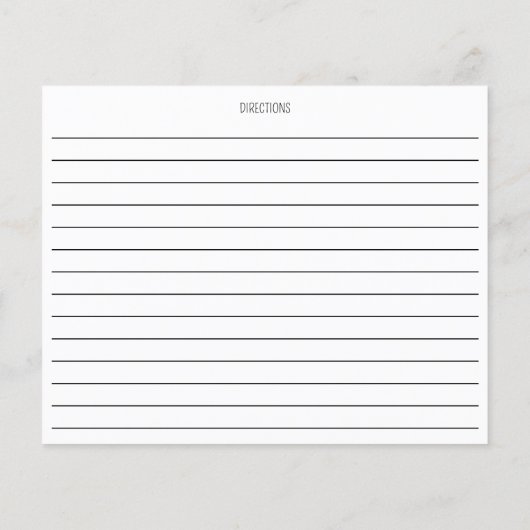 Watercolor Whisk Double-Sided Recipe Card (Achterkant)