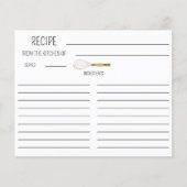 Watercolor Whisk Double-Sided Recipe Card (Voorkant)