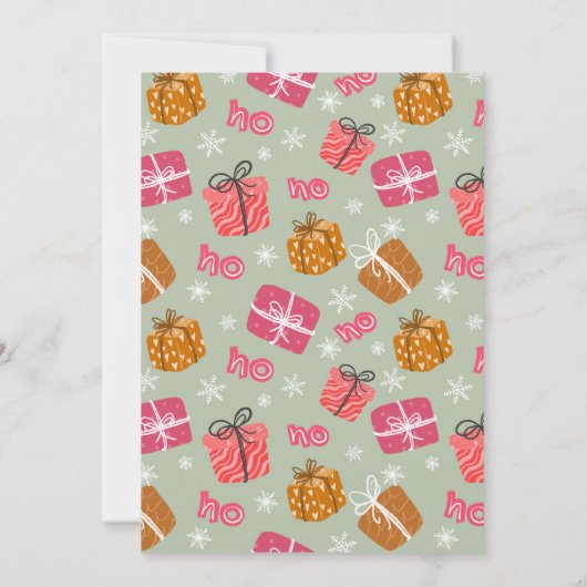 Watercolor White Elephant Gift Exchange Party Kaart (Achterkant)